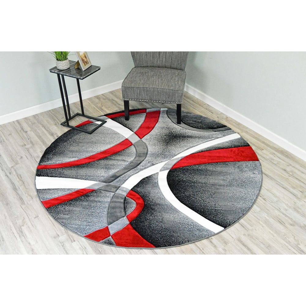 PREMIUM 3D Effect Hand Carved Thick Modern Contemporary Abstract Area