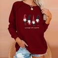 thumbnail image 5 of asdoklhq Christmas Clearance Clothing Under $5.00,Women's Tops Christmas Print Round Neck Sweater Loose Blouse Hoodless Sweatshirt, 5 of 7