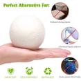 Qutool New Zealand Wool Dryer Balls XL Size Natural White, 6 Pack