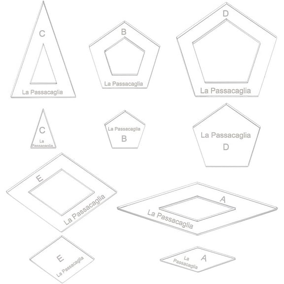 10 Styles Geometric Quilting Template Acrylic Intricate Sewing Machine Ruler Transparent Pressure Plate Router Template for DIY Hand Patchwork Cutting Craft