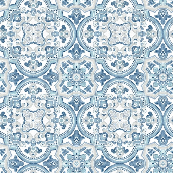 Chesapeake Concord Blue Medallion Wallpaper