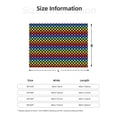 thumbnail image 5 of Uemuo Rainbow Chequerboard Printed Throw Blanket for Couch, Fluffy Fuzzy Blankets for Bed, Sofa, Cozy Flannel Faux Fur Blanket-50"x40", 5 of 6
