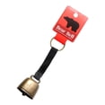 thumbnail image 3 of Campana de oso, campana antipérdida para mascotas, campana colgante para perros con llavero, generador de ruido, cencerro para viajes, camping, sender Correa Negra Bronce, 3 of 8