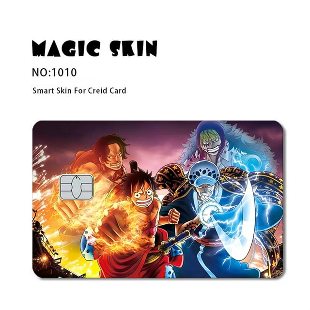 Anime PVC Sticker Film Skin Cover for Credit, Debit & Bank Cards - Dragon Ball, Naruto, One Piece Design