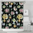 thumbnail image 2 of Artistic Wildflower and Bee Shower Curtain 72x84, Bright Botanical Garden Decor for Bathroom, 2 of 5