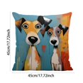 thumbnail image 2 of BKER Abstract Color Polyester Animal Throw Pillow Covers Featuring Dogs And Cats For Home Sofa Decoration", 2 of 4