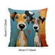 thumbnail image 2 of Fundas de cojín decorativas de poliéster con motivos abstractos de perros y gatos para decorar el sofá del hogar., 2 of 4