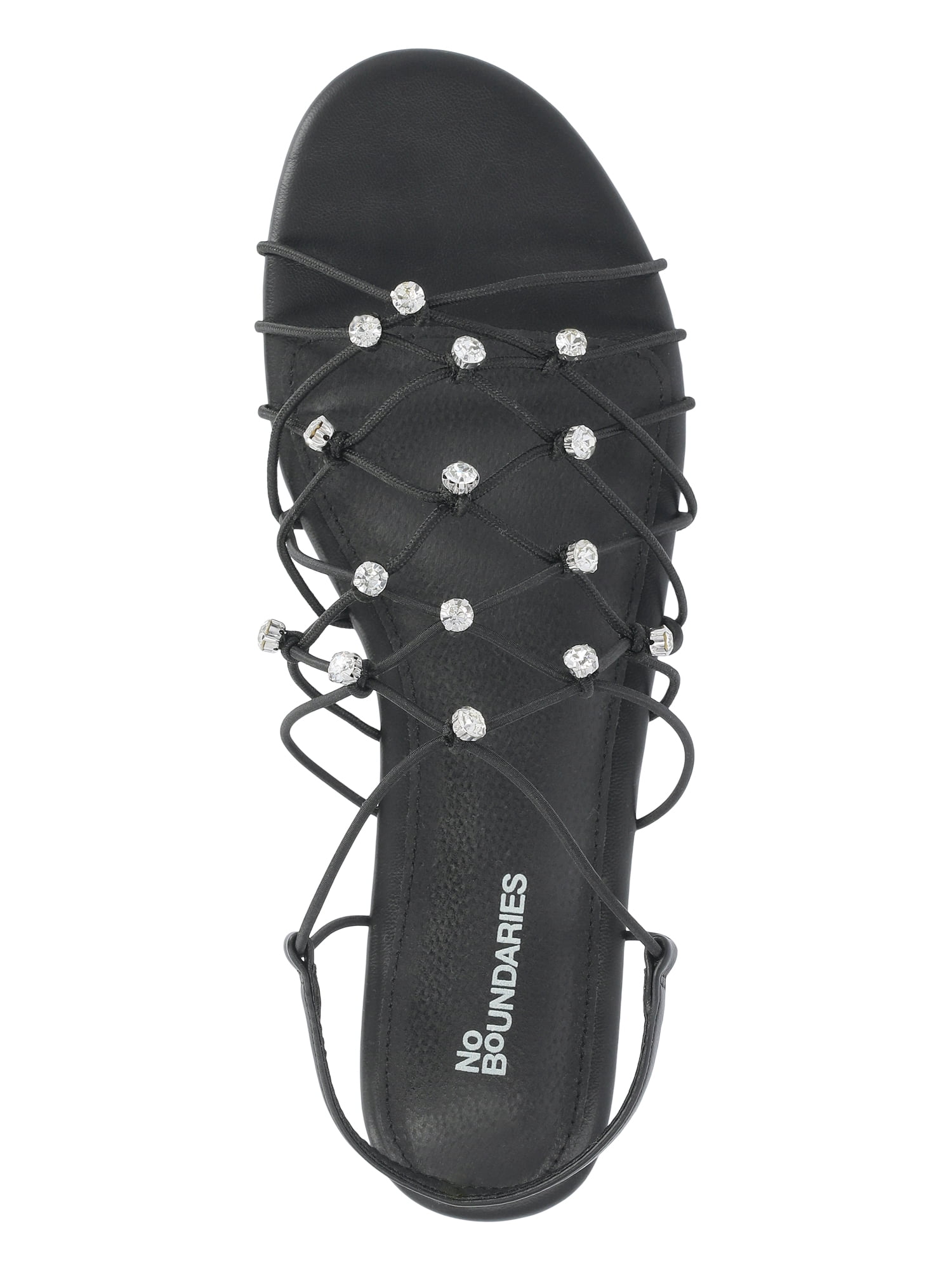 No Boundaries Caged Flat Sandals, Women's