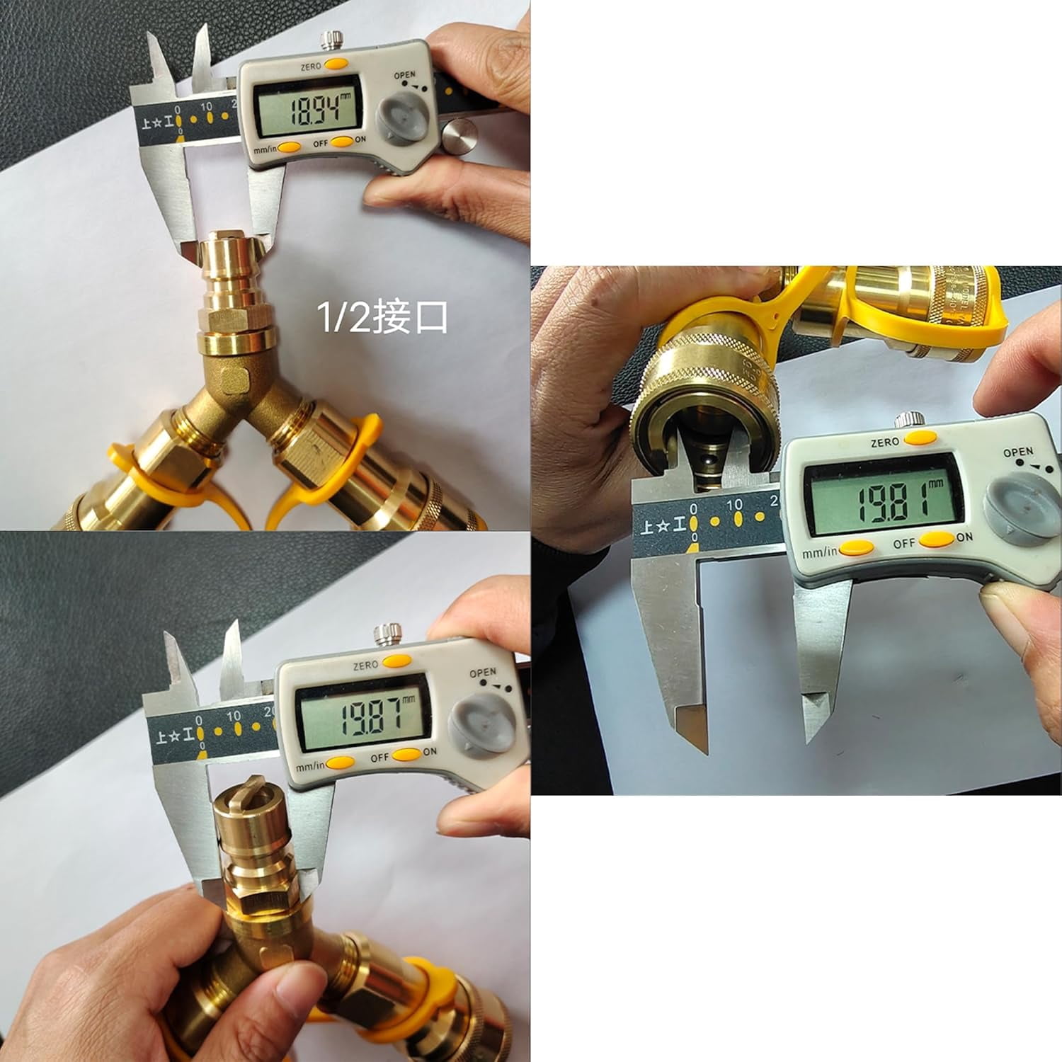 Natural Gas Y Splitter, 1/2 Brass Propane Splitter 2 Way, Quick Connect Adapter for Natural Gas, Conversion Kit for Natural Gas Grills, Patio Heater, Pizza Oven
