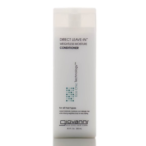 Size : 8.5 oz , Giovanni Direct Leave-In Weightless Moisture Conditioner , Hair Scalp Head - Pack of 2 w/ SLEEKSHOP Teasing Comb