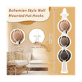 thumbnail image 2 of Macrame Hat Rack for Hanger Wall Display, Bohe Mia Hat Holder for Organizer Storage Decorative Wide Brim Cap - 2Pack, 2 of 5