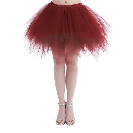 Micro Mini Petticoat (Bagail Mini Tulle Skirt Petticoat Ballet Bubble Crinoline Tutu Skirrt Underskirt for Vintage Dress Cocktail)