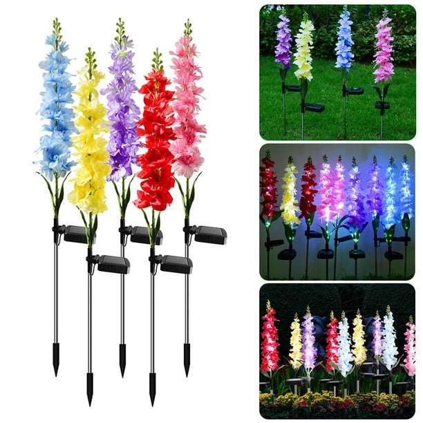 Gustave Outdoor Solar Garden Stake Lights Waterproof LED Fairy Hyacinth