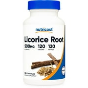 Nutricost Licorice Root 500mg, 120 Capsules - Non-GMO, Gluten Free Herbal Supplement