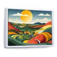 thumbnail image 3 of Designart "Fields of Serenity Minimalist Multicolor II" Oversized Landscapes Framed Wall Art - Traditional Green Meadow Bedroom Framed Canvas Wall Art, 3 of 7
