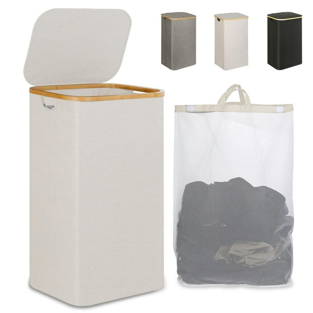 Cesto de la Ropa Portátil Grande de 105L con Tapa Cesto de la Ropa Plegable con Tapa Ahorra Espacio en Taquillas, Dormitorios y Lavanderías, Adecuado Para Viajar, uso Doméstico