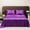 Purple, variant on InsCrazy King Size Silk Bed Sheet for Adults, Skin Friendly and Cooling Silk Sheets, Washable & Luxurious King Bed Sheets 108" x 102"