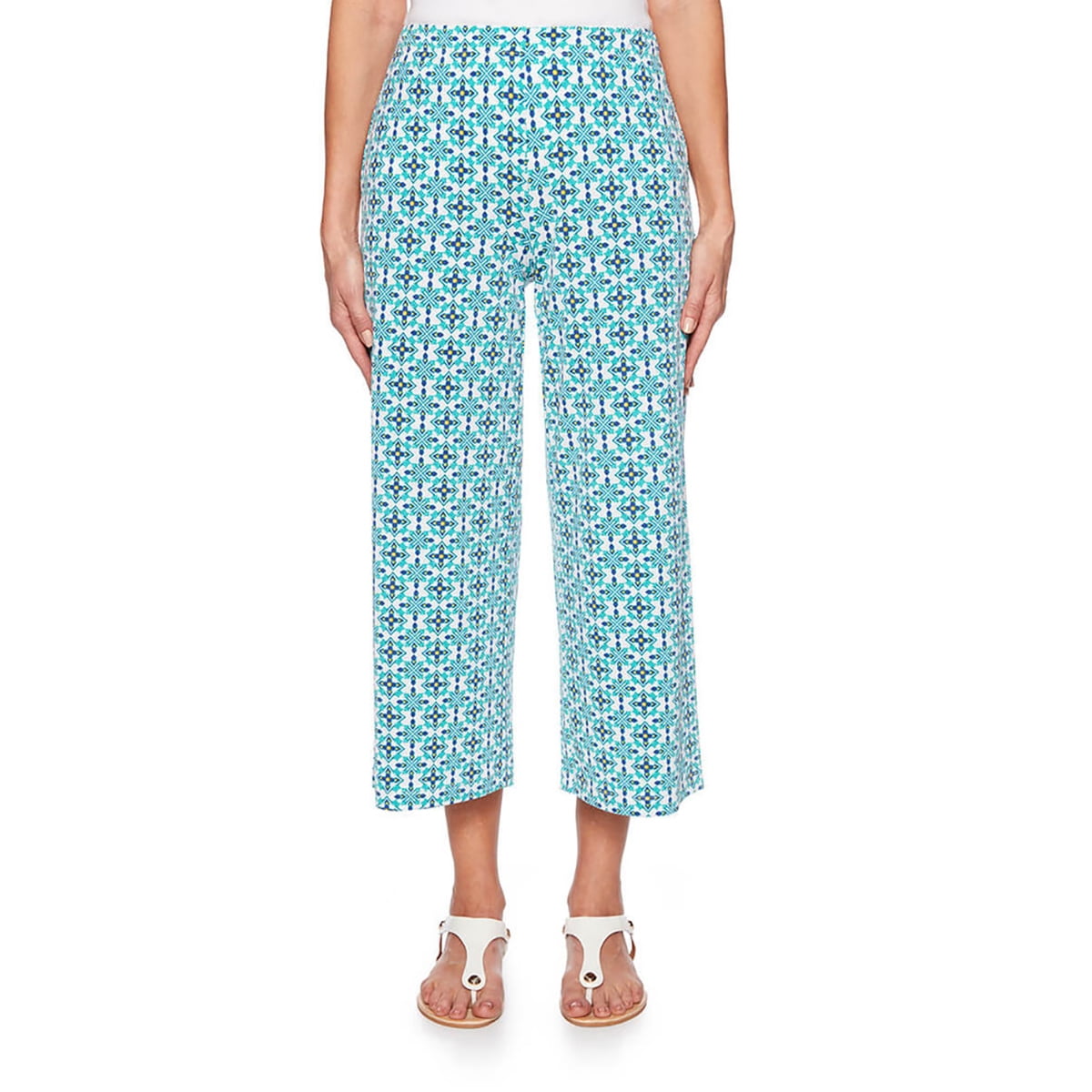 ruby Rd. Pants Womens Pants Large Petite Printed Stretch PL Walmart