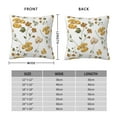 thumbnail image 4 of YFYANG Square Decorative Throw Pillow Case (Without Pillow Insert), Vintage Yellow Floral Pattern Bedroom Sofa Car Cushion Cover, 12"x12", 4 of 9