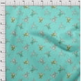 thumbnail image 4 of oneOone Polyester Spandex Turquoise Green Fabric Ocean Turtles With Dot Craft Projects Decor Fabric Printed By The Yard 56 Inch Wide, 4 of 4