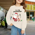 thumbnail image 2 of XIYNBAOK Christmas Tshirts Christmas T Shirts Family Christmas Bow Shirt Girls White Top Trendy Clothes Boys Clothes Size 6 3t Clothes, Beige 11-12 Years, 2 of 6