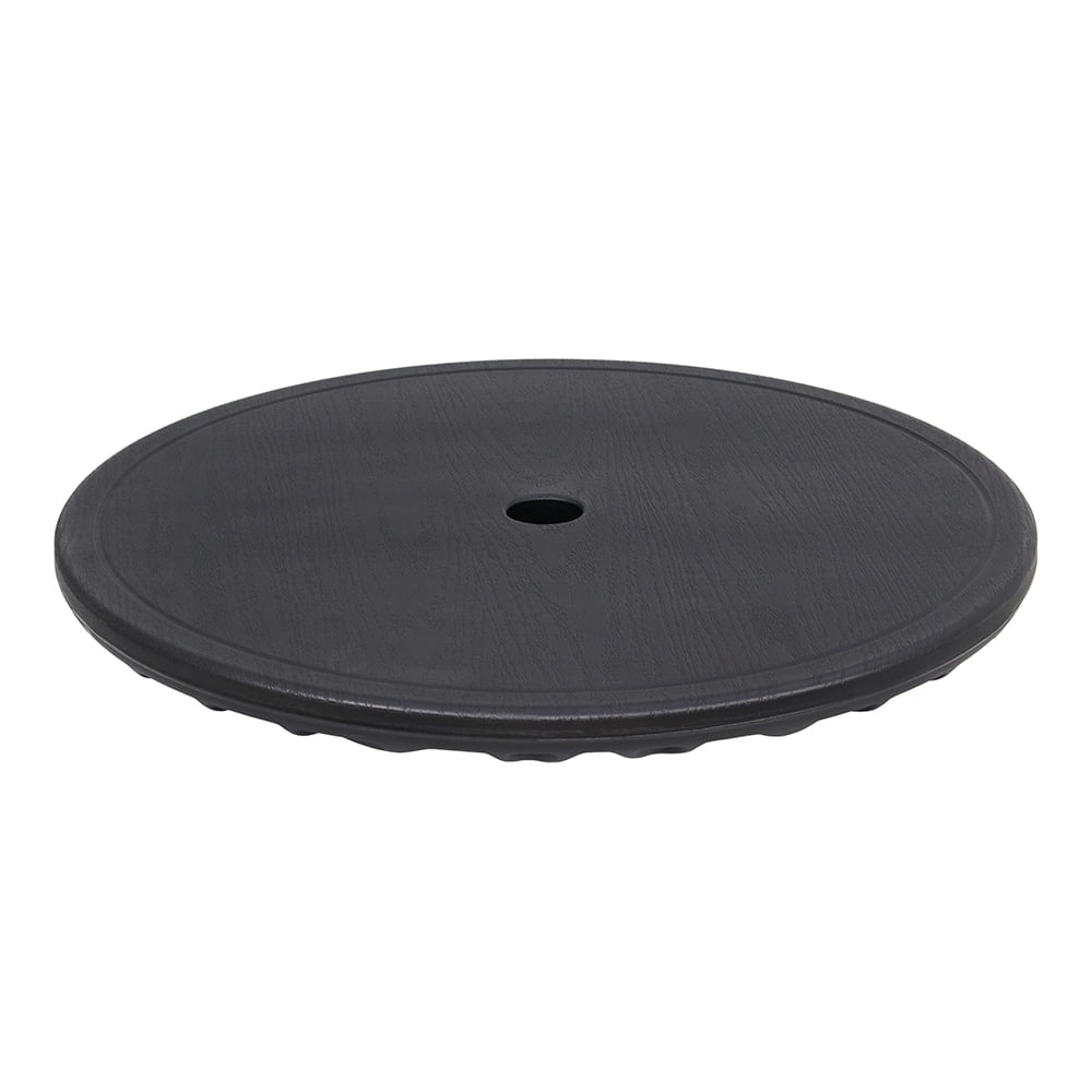 20'' Outdoor Adjustable All Weather Umbrella Table for Beach Patio Garden Poolside Accessory Umbrella Table Top Portable Round Table Fit 38mm (1.5in) Umbrella Pole, Black