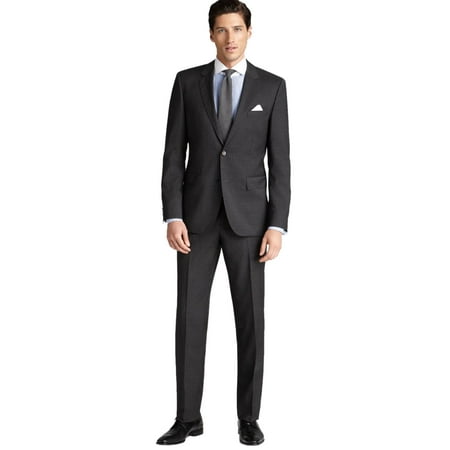 Hugo Boss Mens James Sharp Regular Fit Stripe Wool Grey Suit 42 Long Pants