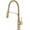 Brushed Gold, variant on Swivel Kitchen Faucet with Pull Down Sprayer Stretchable Spring Deck Mounted Kitchen Sink Faucet High Arc Single Handle Kitchen Tap