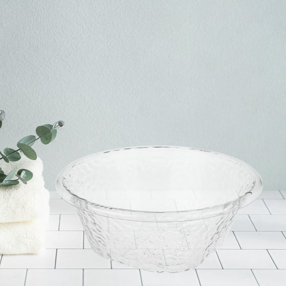 EXHUMKY Face Wash Basin 1Pcs For Beauty Salon And Home Use 11.8x11.8x4.7in Transparent Plastic With Storage Holder