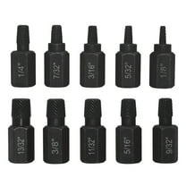 10Pcs Damaged Bolt Extractor Kit High Hardness Rustproof Easy to Use Heavy-Duty Screw Extractor Bolt Remover Tools