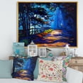 thumbnail image 2 of Park Road In The Afternoon Shadows 20" x 12" Framed Painting Canvas Art Print, by Designart, 2 of 2