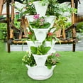 thumbnail image 3 of Vertical Garden Pot Stackable Planter, Self-Watering Flower Vegetable Gardening Planter Box, 3 of 7