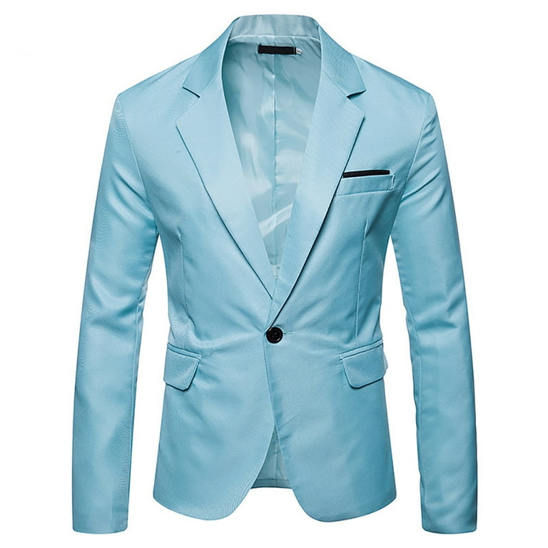 UVEASISHA Mens Blazer Suit Jacket Solid Color Casual