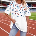 thumbnail image 4 of NSLGXD Plus Size 250th Anniversary Usa Shirt Women Round Neck Short Sleeve Oversized Tshirts Loose Fit Patriotic Tunic Tops S-5XL, 4 of 7