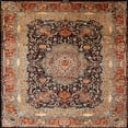 thumbnail image 1 of Ahgly Company Machine Washable Indoor Square Traditional Light Copper Gold Area Rugs, 4' Square, 1 of 7