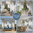 thumbnail image 5 of 2 Panels Outdoor Curtains for Patio Waterproof 54"x84" Boho Flowers Weatherproof Privacy Outsides Curtains, Bohemian Abstract Floral Vintage Wood Plank Grommet Thermal Drapes for Cabana Porch Pergola, 5 of 8