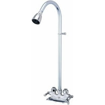 Central Brass 0477-RC Two Handle Utility Shower in Rough Chrome