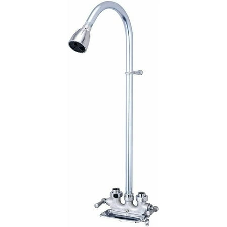Central Brass 0477-RC Two Handle Utility Shower in Rough Chrome