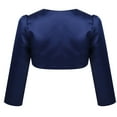 thumbnail image 2 of Rswnyirn Kids Wedding Flower Girls Dress Cardigan Bolero Shrug Ball Gowns Cover Up Navy Blue 9-12 Months, 2 of 7