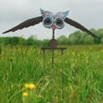 thumbnail image 3 of Jinsinto Wind Spinners Outdoor Metal Wing Flapping Kinetic Metal Owl Yard Stake Rocking Wind Whirly-Gig Owl Wing Spinner,Owl Yard, 3 of 5