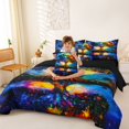 thumbnail image 4 of Homewish Colorful Nature Tree 7-Piece King Bedding,Night Starry Sky King Bed in a Bag,Navy,Black Reversible, 4 of 8