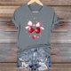 thumbnail image 1 of Xuyuer Valentine's Day Shirts for Women:Cute Love Heart Tshirts Graphic Tees Valentine Casual Short Sleeve Top bow tie fashion casual printed round-neck short-sleeved T-shirt top, 1 of 6
