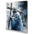 thumbnail image 2 of DESIGN ART Designart "Jesus With Cross V" Religious Landscape Canvas Art Print 12 in. wide x 20 in. high, 2 of 5