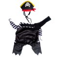 thumbnail image 4 of Pet Krewe Medium Dog Pirate Costume | Pet Costume with Arms, Pirate Hat, Tunic and Cape - Perfect for Christmas Holiday, Parties, Photoshoots, Gifts for Dog lovers, 4 of 8
