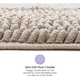 thumbnail image 2 of Tafts Ultra Soft Luxury Striped Bath Mat, Bathroom Rugs, Chenille Microfiber, Absorbent Non-Slip Machine Washable, Bathroom Decor, Super Plush Bath Mats for Bathroom, Room Decor, Almond Beige, 2 of 3