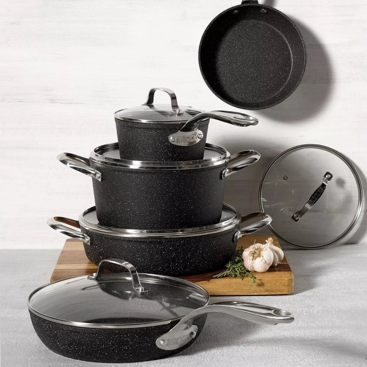 The Rock by Starfrit 10-Piece Cookware Set 