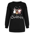thumbnail image 3 of Blusa de sudadera informal con estampado suelto y mangas caídas navideñas con cuello redondo para mujer Fridja  FKASFK1886, 3 of 3