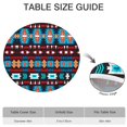 thumbnail image 6 of Blue and Orange Geometric Boho Pattern Round Fitted Tablecloth with Elastic Edge,Dining Table Cover Waterproof,Outdoor Round Tablecloth for Camping,Dining,Indoor and Outdoor, 6 of 7