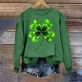 thumbnail image 5 of St. Patrick's Day Sweatshirt for Women Decorative Shamrock Heart Shape Graphic Crewneck Long Sleeve Loose Fit Soft Novelty Festive Holiday Pullover Top, 5 of 7