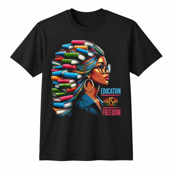 Education Is Freedom Graphic T-Shirt, Unisex Classic Fit Tee